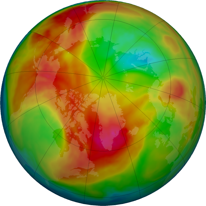 Arctic ozone map for 02 February 2024